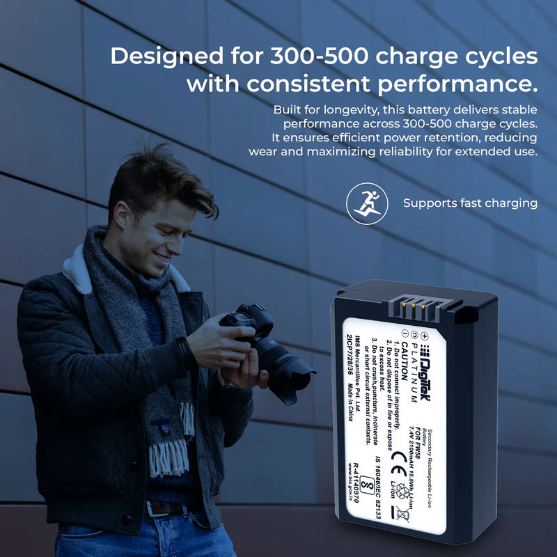 Digitek Platinum FW-50 Rechargeable Li-ion Battery for Sony Mirrorless DSLR Cameras