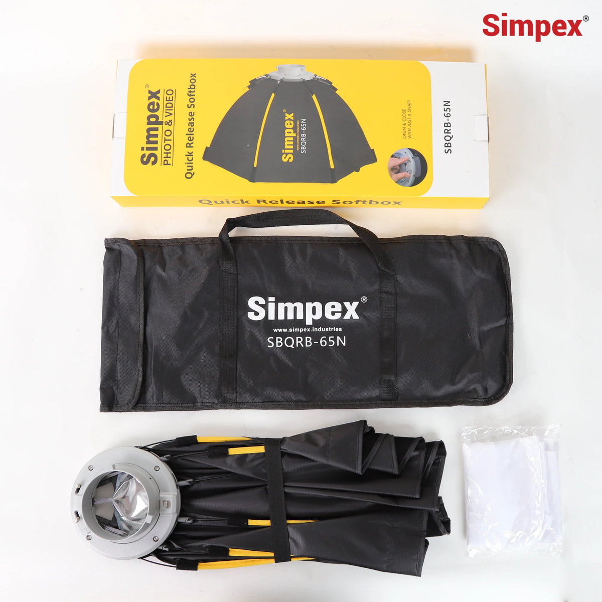Simpex SB-QR 65N 65cm Bowens Mount One-Step Setup Octabox | Quick Setup Softbox for Studio Photography