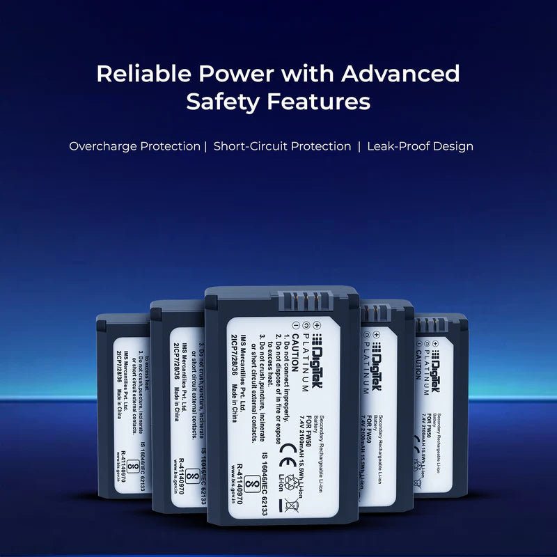 Digitek Platinum FW-50 Rechargeable Li-ion Battery for Sony Mirrorless DSLR Cameras