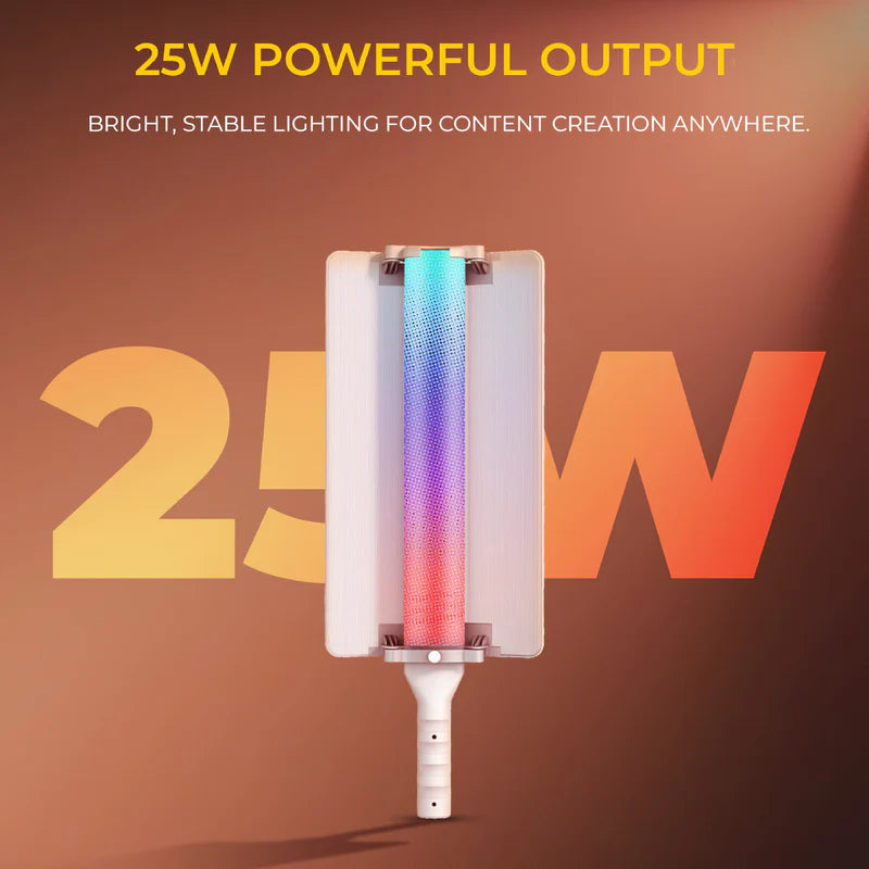 Digitek DSL-25W RGB Stick Light Portable Handheld LED Light Wand | 39 Effects, Barn Door, 2700K-12000K, Remote Control, Carry Bag