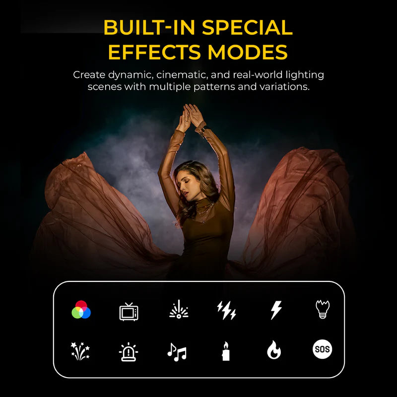 Digitek DSL-25W RGB Stick Light Portable Handheld LED Light Wand | 39 Effects, Barn Door, 2700K-12000K, Remote Control, Carry Bag