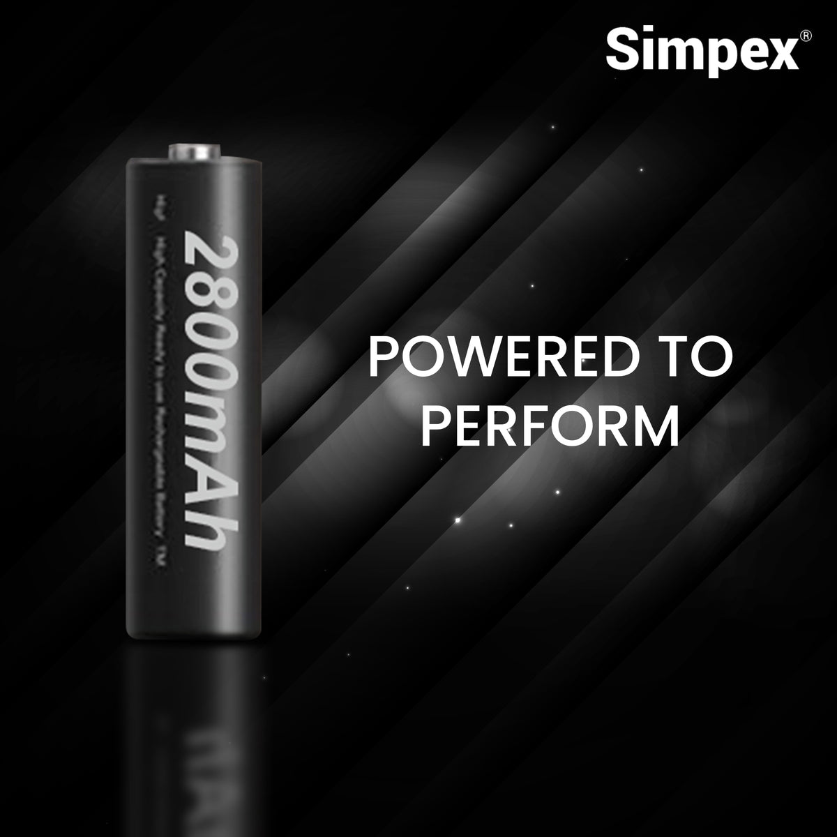 Simpex AA 2800mAh NiMH Rechargeable Batteries | High Capacity for Camera Flash Speedlite Wireless Trigger