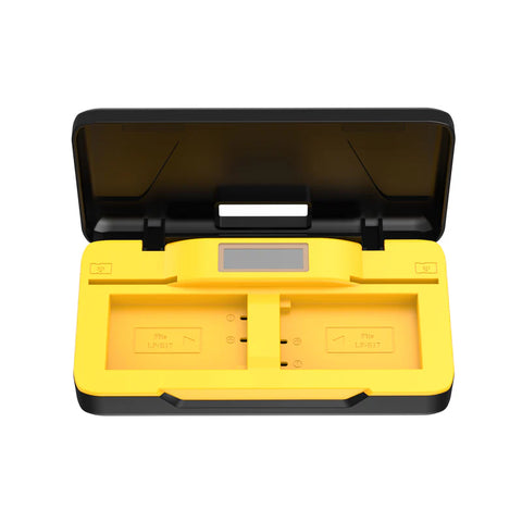 Digitek DUC-022 LP-E17 Dual Battery Charger for Canon Mirrorless DSLR | SD Card Holder, Power Bank, LCD Display