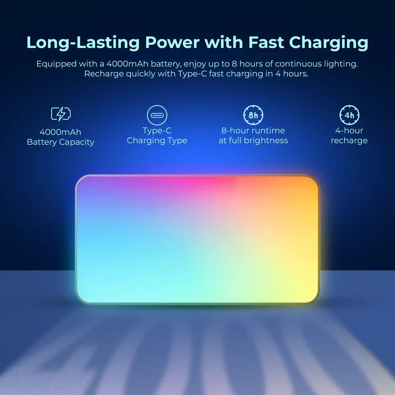 Digitek LED-D130 RGB 12W Portable Video LED Light | 4000mAh Battery, 2500K-9900K, CRI 95+, 21 FX Modes, HSI 360°