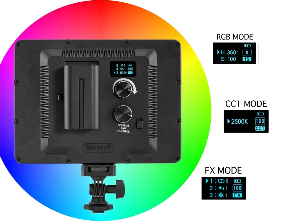 Simpex RGB-500 Mark 3 Professional LED Series | Full RGB Bi-Colour CRI 95+ for Photography Videography