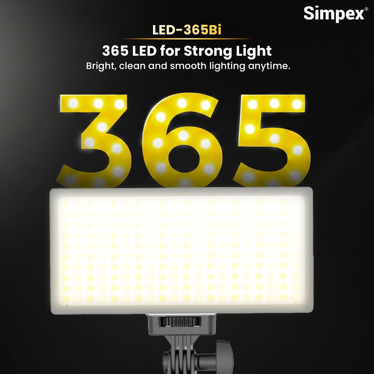 Simpex LED-365 Ultra Slim On-Camera Pocket LED | Hot Shoe Mount for DSLR Mirrorless Photography
