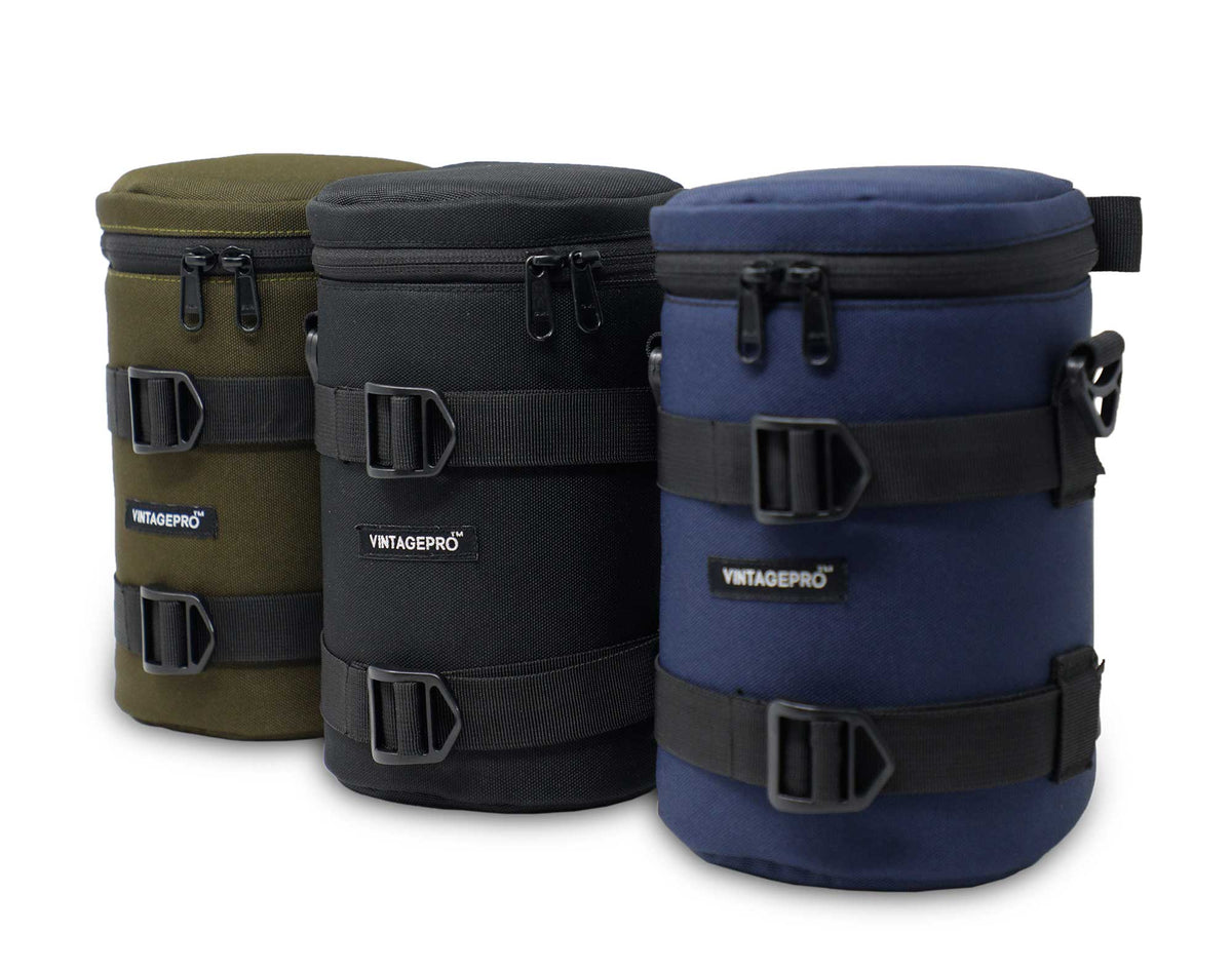 VINTAGEPRO LC50 Camera Lens Cases (Blue, Black, Green)
