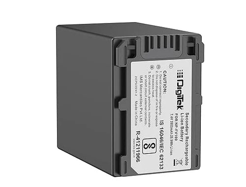 Digitek NP FV100 3900mAh Extra Power Rechargeable Li-ion Battery for Sony Camcorders & Video Cameras