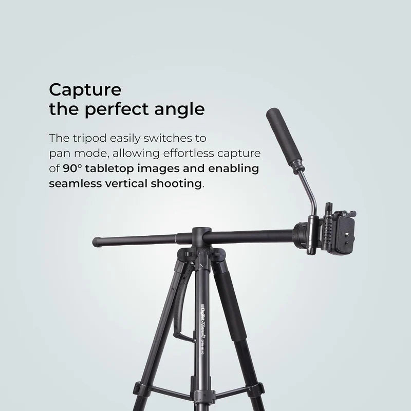 Digitek DPTR-895 VD 195cm Professional Tripod Cum Monopod | 5kg Load, 5-Section, Pan Head, Low Level Shooting for DSLR DV Camera