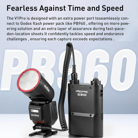 Godox V1 Pro TTL Round Head Flash | 100Ws, OLED Display, SU-1 Sub-Flash, HSS 1/8000s, 2 Year Warranty