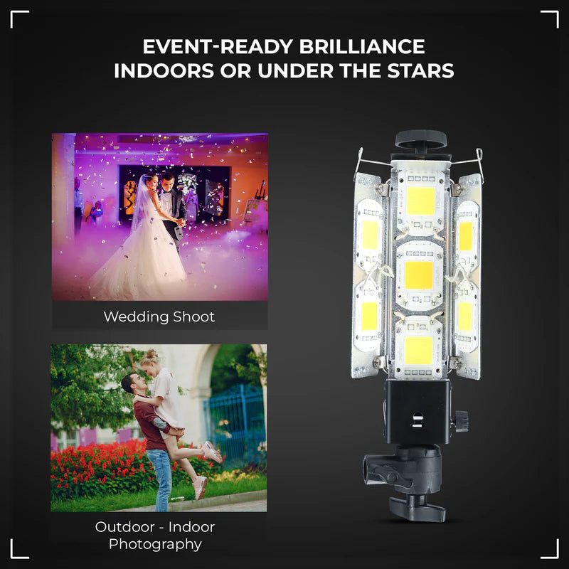 Digitek DPL-700 Porta Light with 7 COB LED Warm White | Portable Studio Light for Photography, Video Shoots, Events