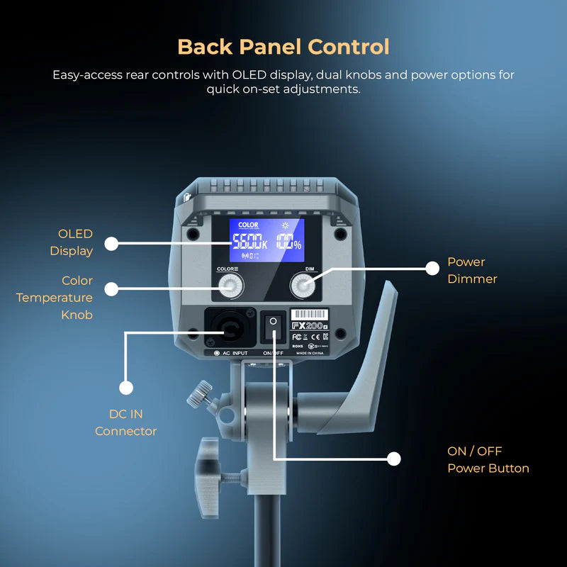 Digitek DCL-250W Combo 250W Bi-Colour Continuous LED Light | 9 FX Modes, Bowens Mount, Reflector for Professional Studio Photography