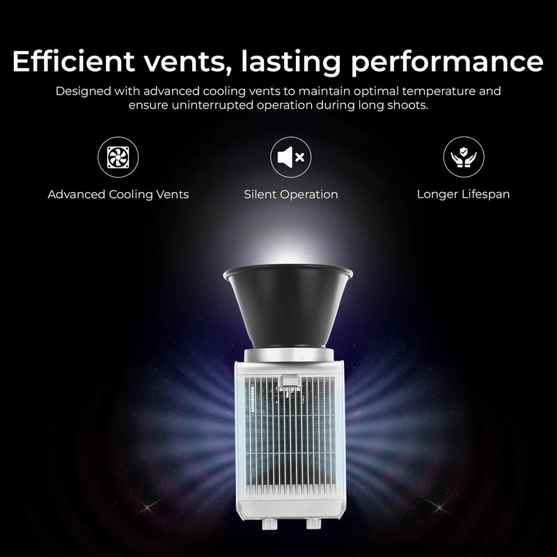 Digitek DCL-100 WBC RGB 100W LED Video Light | Mini Bowens, 13000LM, CRI 97+, 4500mAh Battery, 20 FX, APP Control
