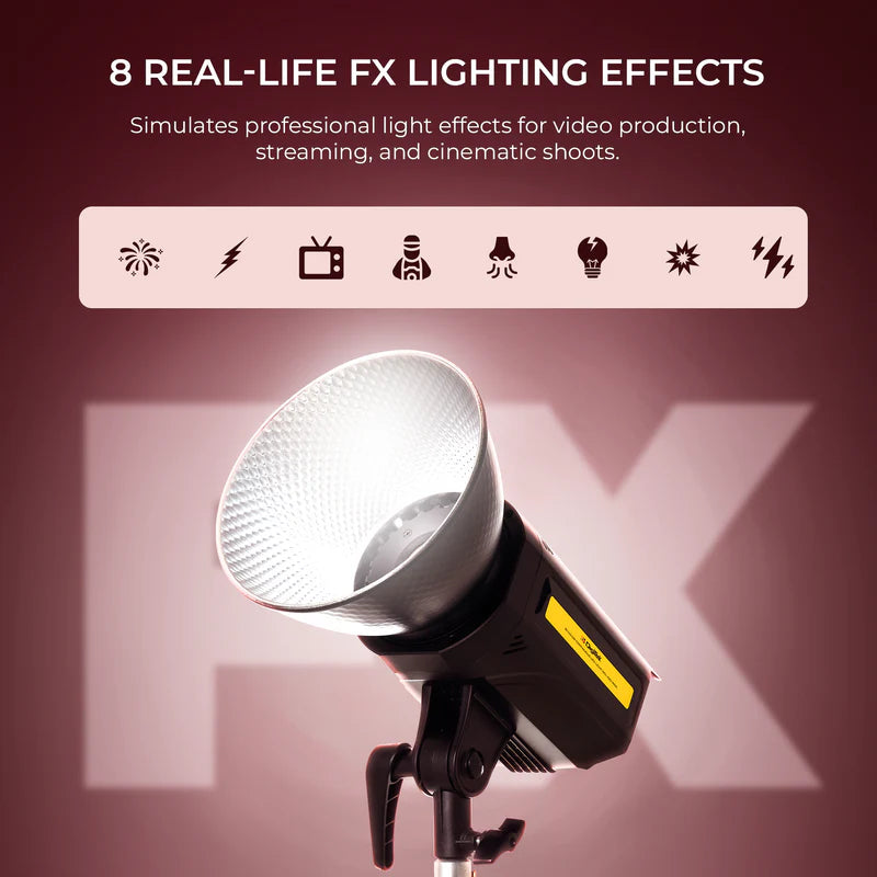 Digitek DCL-100 WDC 100W Bi-Colour Continuous LED Light with Reflector | 10600LM, AC/DC Power, 8 FX Modes, 2700K-6500K