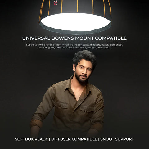 Digitek DCL-100 WDC 100W Bi-Colour Continuous LED Light with Reflector | 10600LM, AC/DC Power, 8 FX Modes, 2700K-6500K