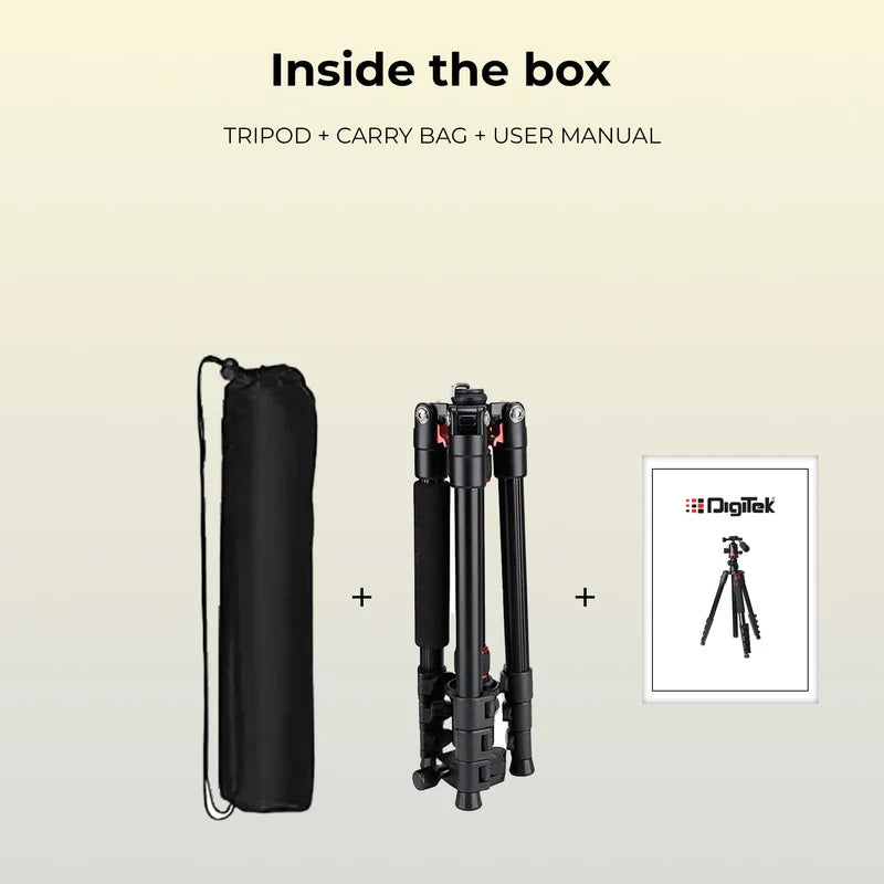 Digitek DTR-530 BH Multi-Angle DV Tripod Cum Monopod | Ball Head, Quick Release, Aluminium Alloy for DSLR Camera Videography