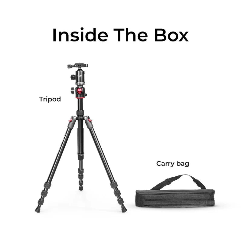 Digitek DTR-520 BH 152cm Professional Aluminium Tripod Cum Monopod | 7kg Load, Swivel Pan Head, 4-Section for DSLR DV Camera