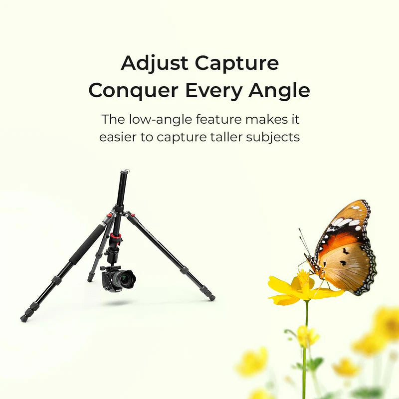 Digitek DTR-520 BH 152cm Professional Aluminium Tripod Cum Monopod | 7kg Load, Swivel Pan Head, 4-Section for DSLR DV Camera