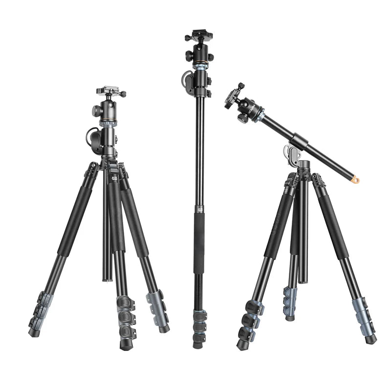 Digitek DTR-540 BH Heavy Duty Multi-Angle DV Tripod Cum Monopod | 8kg Load, 6.26ft, 360° Ball Head, 4-Section for DSLR Video