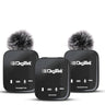Digitek DWM-101 Wireless Microphone System | ANC Noise Reduction, 360° Sound, 100M Range, Real-Time Monitoring for DSLR, Smartphone