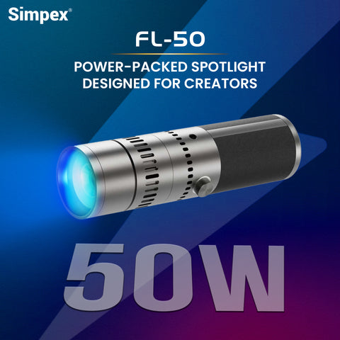 Simpex FL-50 Portable Torch Projector Snoot | Focused Beam for Dramatic Product Fashion Photography