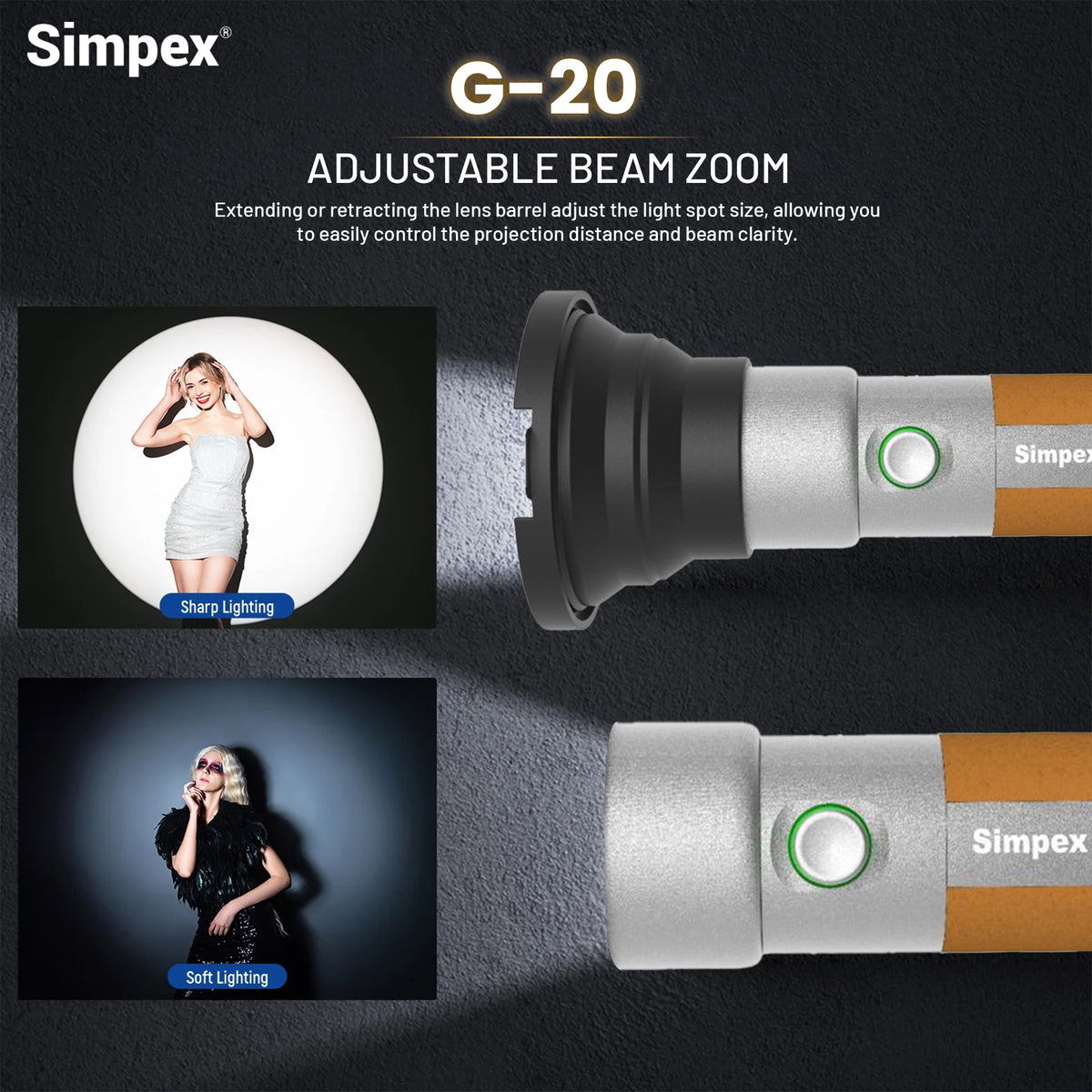 Simpex G-20 RGB Portable Photography Torchlight | Full RGB for Creative Cinematic Photography