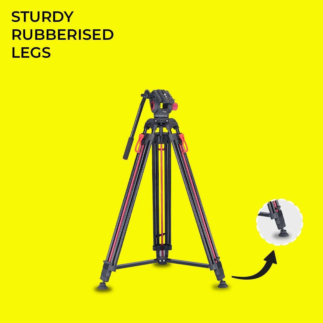 Simpex DV-9300 Platinum Heavy Duty Video Tripod | Professional Fluid Head for DSLR Camera Videography
