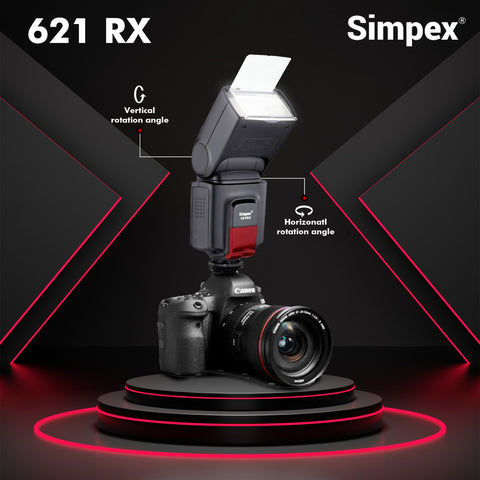 Simpex 621RX Universal Electronic Flash with Built-in Trigger | TTL, Bounce Head for DSLR Mirrorless Photography