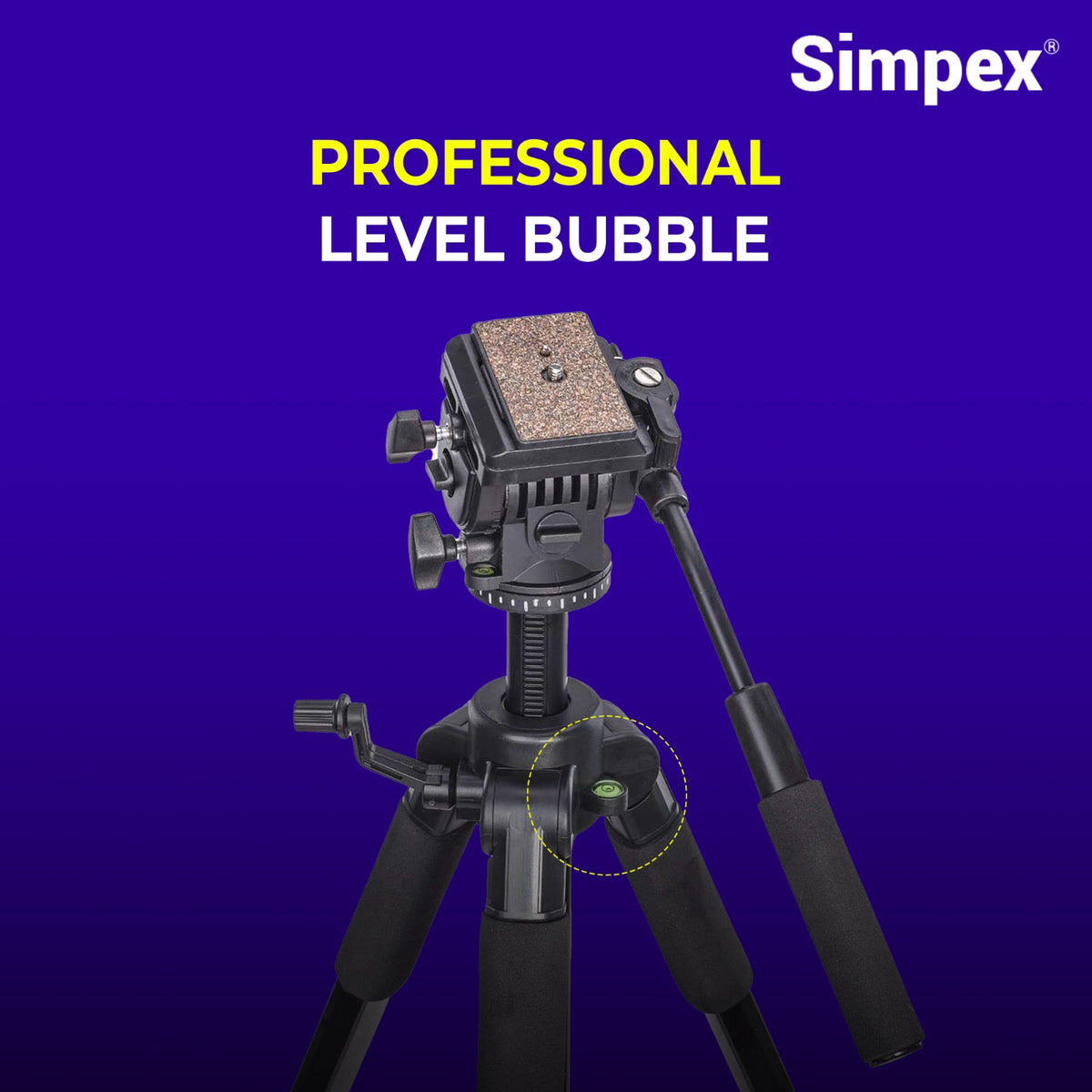 Simpex 880 Plus 165cm Platinum Aluminium Lightweight Tripod | for DSLR Mirrorless Camera Photography