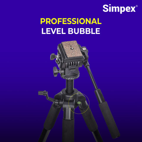 Simpex 880 Plus 165cm Platinum Aluminium Lightweight Tripod | for DSLR Mirrorless Camera Photography