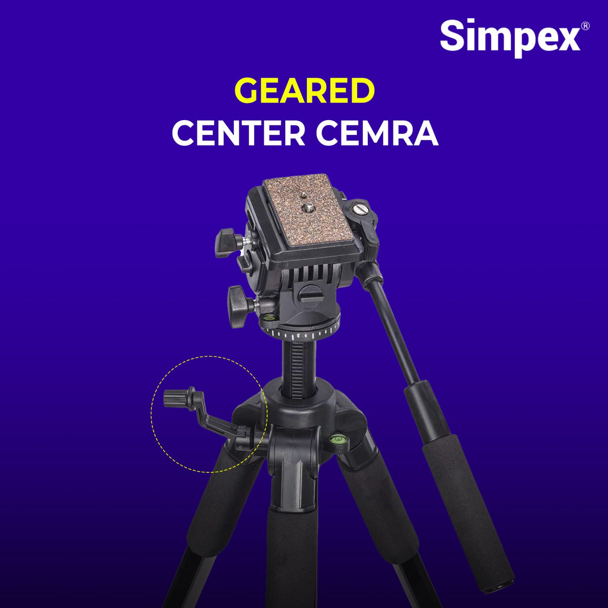 Simpex 880 Plus 165cm Platinum Aluminium Lightweight Tripod | for DSLR Mirrorless Camera Photography