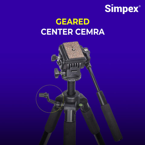 Simpex 880 Plus 165cm Platinum Aluminium Lightweight Tripod | for DSLR Mirrorless Camera Photography