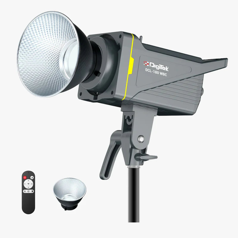 Digitek Lite DCL-180 WBC Combo 180W Bi-Colour Continuous LED Light | 16200LM, CRI 95+, 2700K-6500K, Reflector, Remote Control
