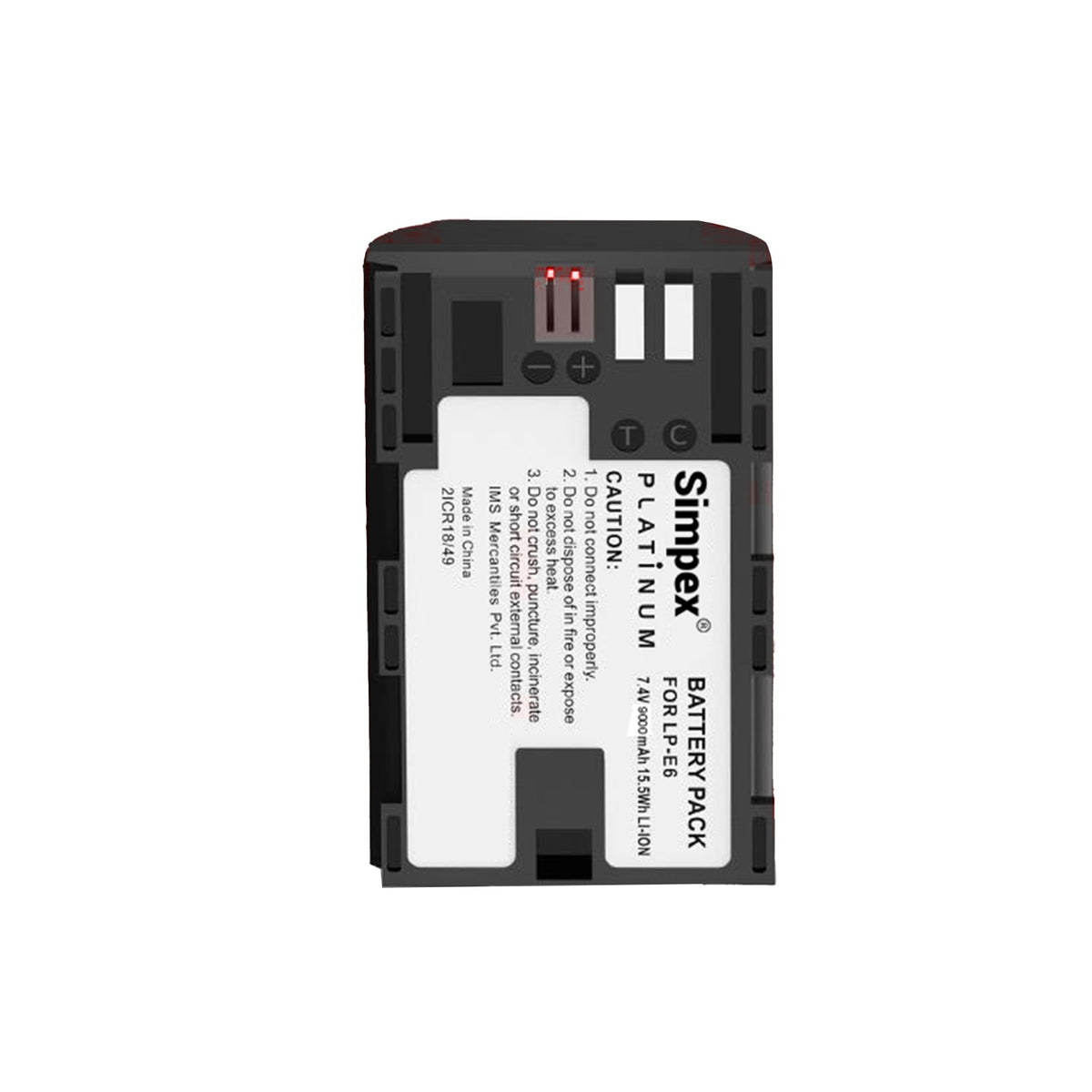 Simpex LP-E6 Lithium-ion Rechargeable Battery | Compatible with Canon EOS 5D 6D 7D 70D 80D 90D R5 R6