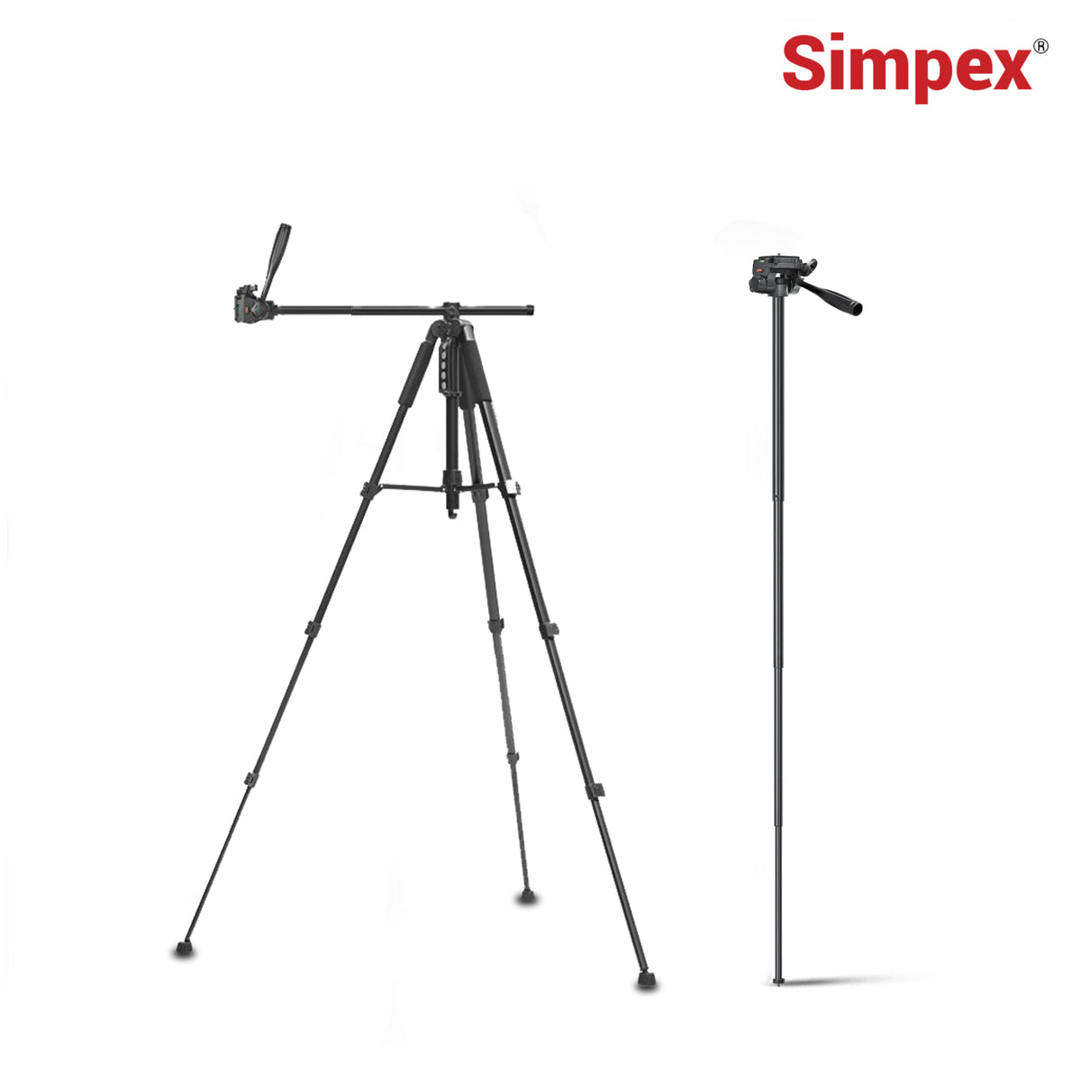 Simpex 790 PRO Professional Tripod Cum Monopod | Aluminium for DSLR Mirrorless Video Camera Photography