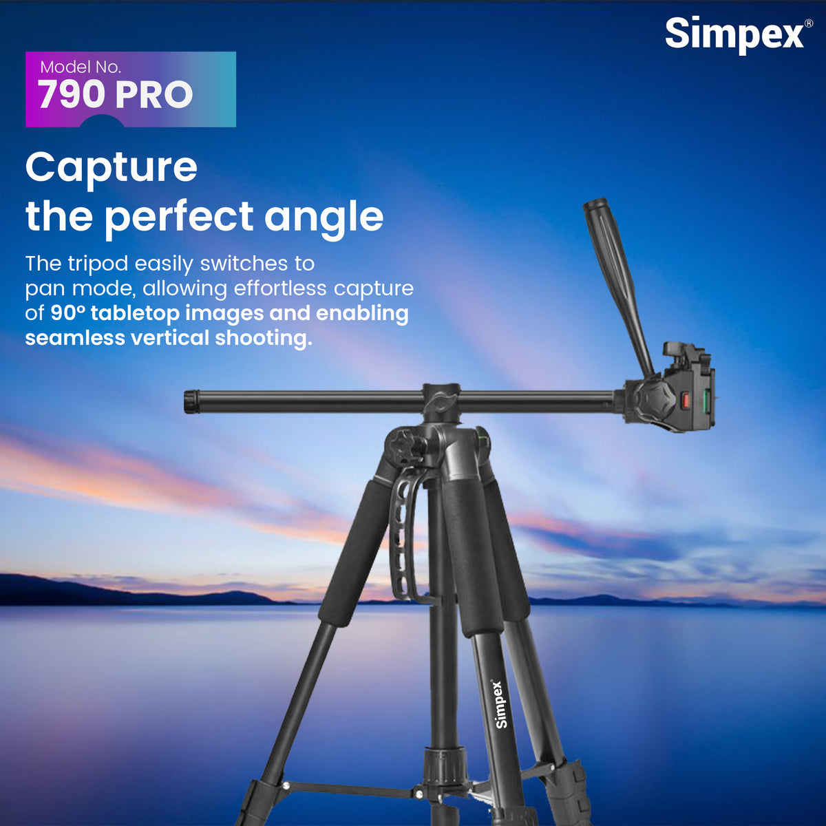Simpex 790 PRO Professional Tripod Cum Monopod | Aluminium for DSLR Mirrorless Video Camera Photography