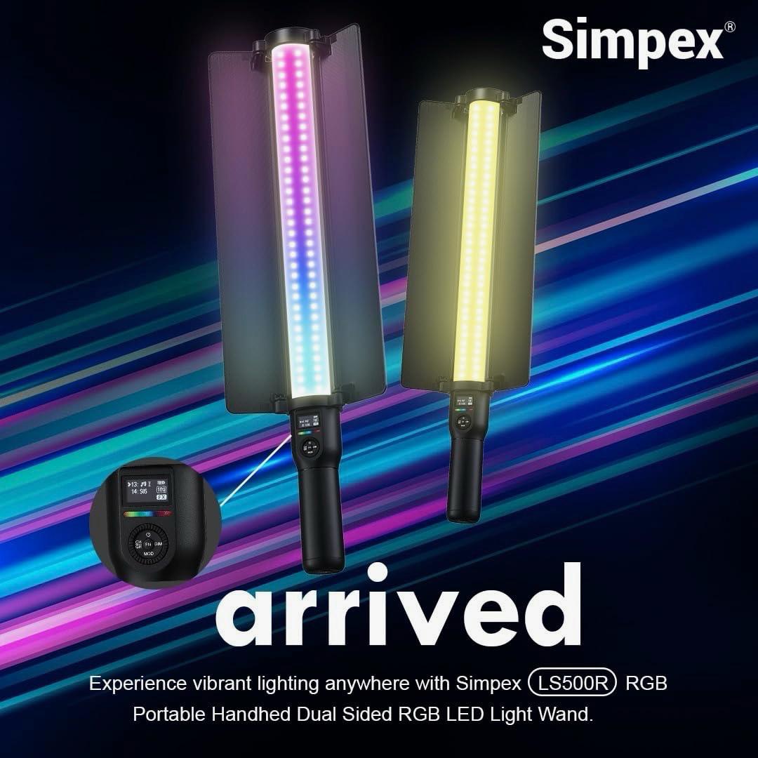 Simpex LS-500R Handheld RGB Stick Light | Full RGB Bi-Colour for Creative Photography Videography