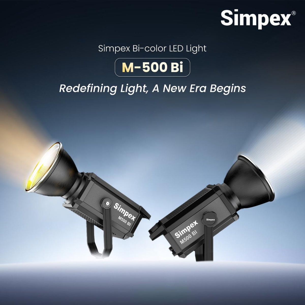Simpex M-500Bi 500W High Performance Continuous LED Light | Bi-Colour Professional Studio Film Photography
