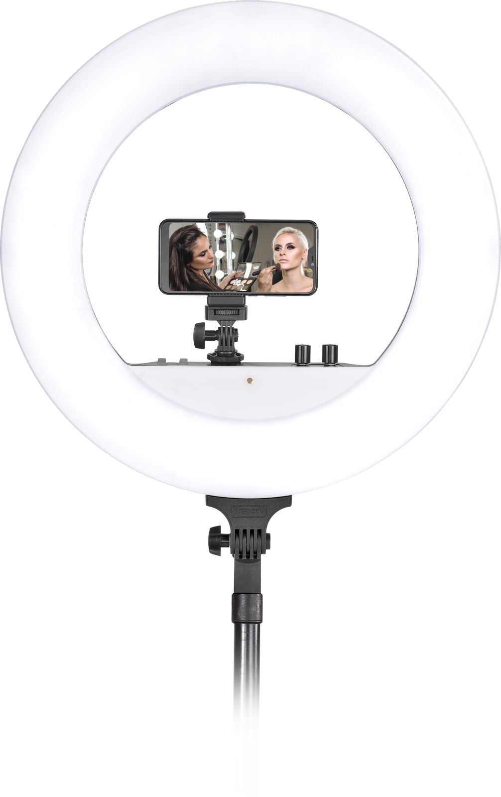 Simpex RL-621 18 Inch Bi-Colour LED Ring Light with Light Stand | for Makeup Vlogging YouTube Photography