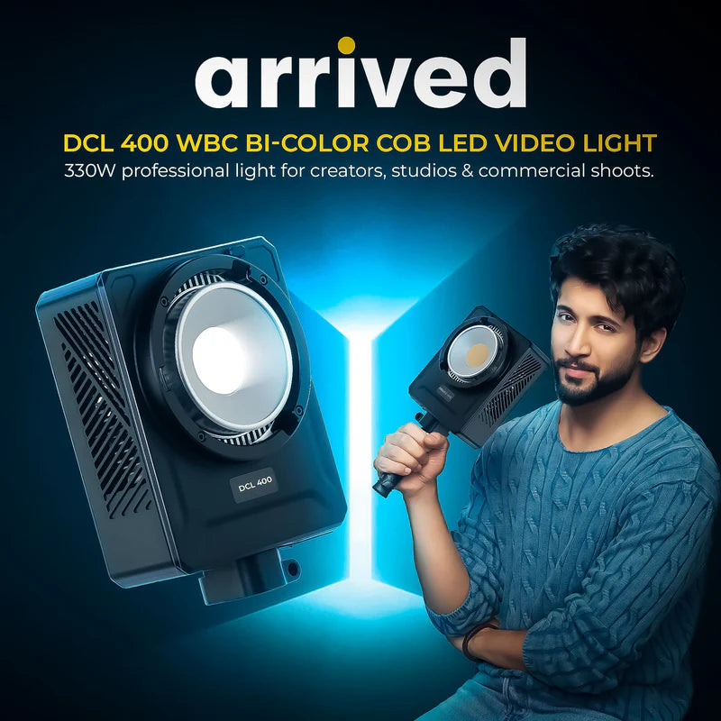 Digitek Lite DCL-400 WBC Combo 330W Bi-Colour COB LED Continuous Light | 26860LM, CRI 95+, 10 FX, Bowens Mount for Professional Shoots