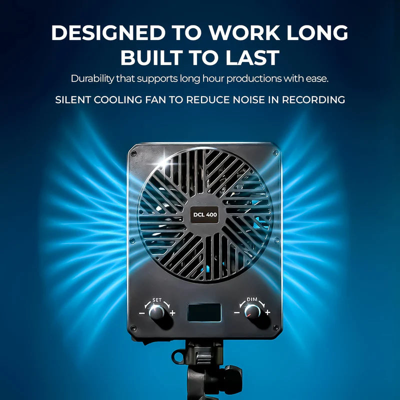 Digitek Lite DCL-400 WBC Combo 330W Bi-Colour COB LED Continuous Light | 26860LM, CRI 95+, 10 FX, Bowens Mount for Professional Shoots