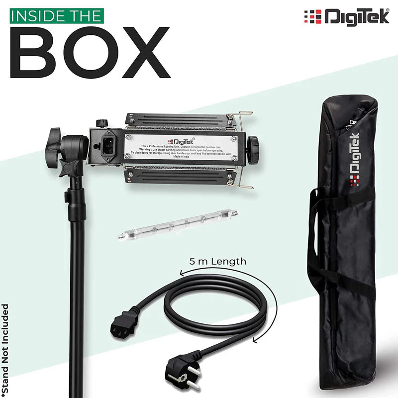 Digitek DPL-003 Porta Light with 1000W Halogen Tube | for Video and Still Photography