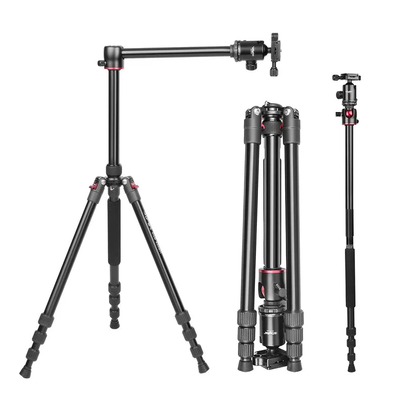 Digitek DTR-520 BH 152cm Professional Aluminium Tripod Cum Monopod | 7kg Load, Swivel Pan Head, 4-Section for DSLR DV Camera