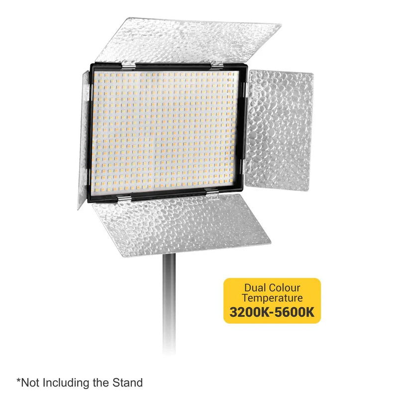 Digitek LED-D520B Professional 37W Bi-Colour Video Light | 3200K-5600K, Hotshoe Mount, Tripod Compatible for DSLR Photography (battery not included)