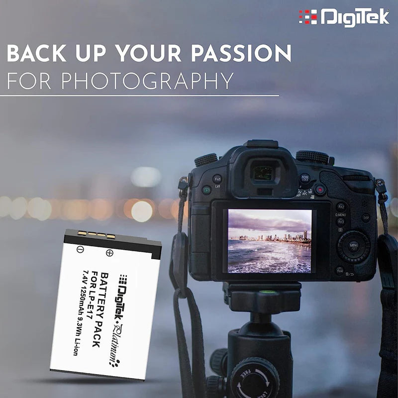 Digitek LP-E17 Platinum Extra Power Rechargeable Li-ion Battery for Canon DSLR & Mirrorless Cameras