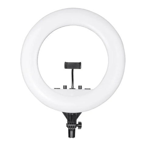Digitek Platinum DPRL-19H Professional LED Ring Light 80W | AC/DC Power, 7200LM, CRI 97+, 3200K-5600K, 360° Phone Holder