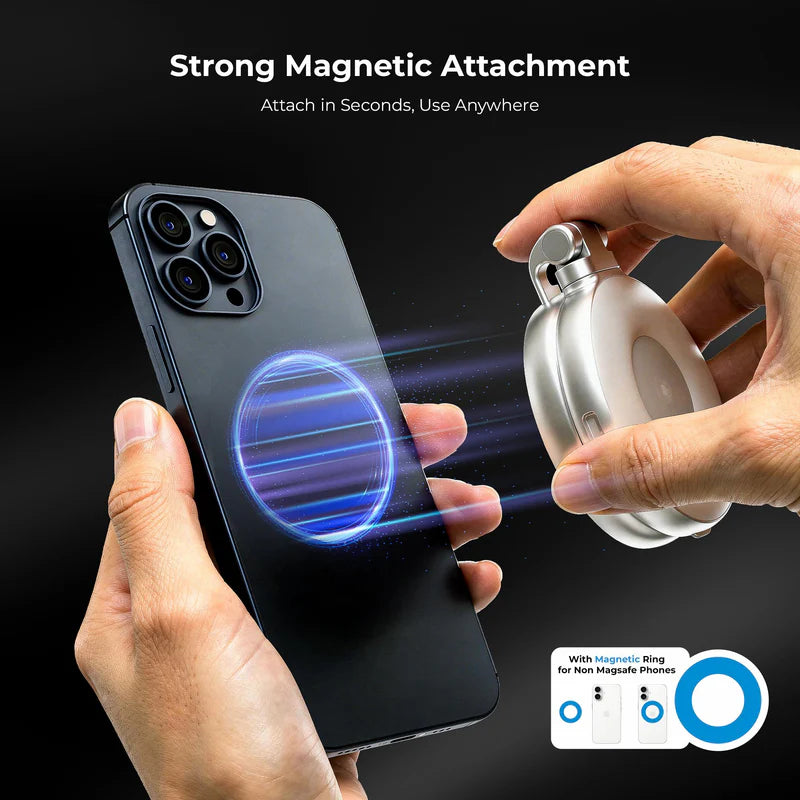 Digitek DRL-3W Magnetic Selfie Ring Light | 3W Portable USB Rechargeable LED Fill Light for Smartphone, Vlogging, Reels