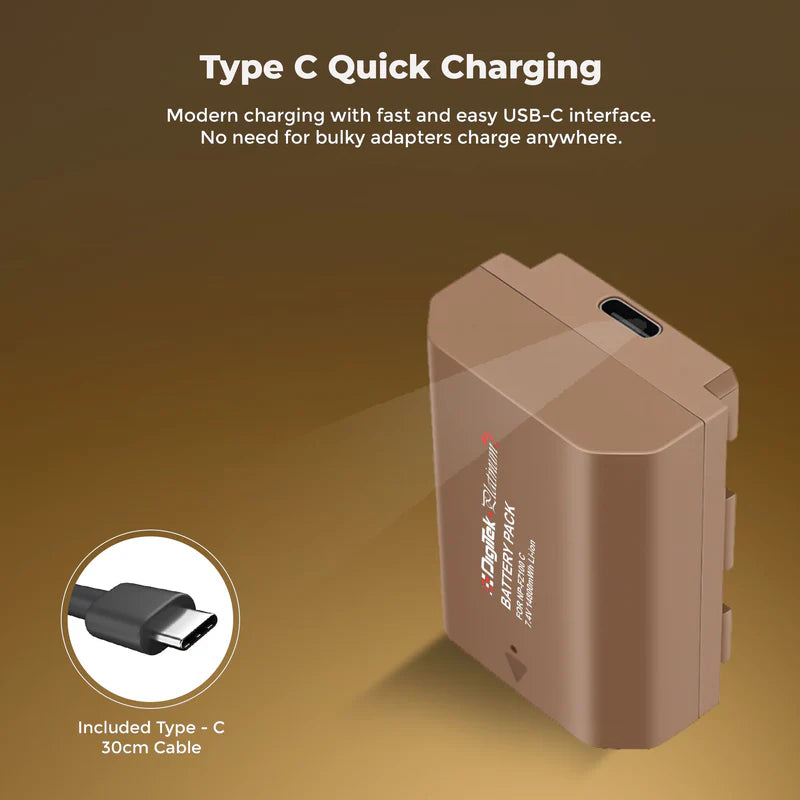 Digitek NP-FZ100C Combo 14800mWh Li-ion Battery for Sony Alpha Mirrorless Cameras