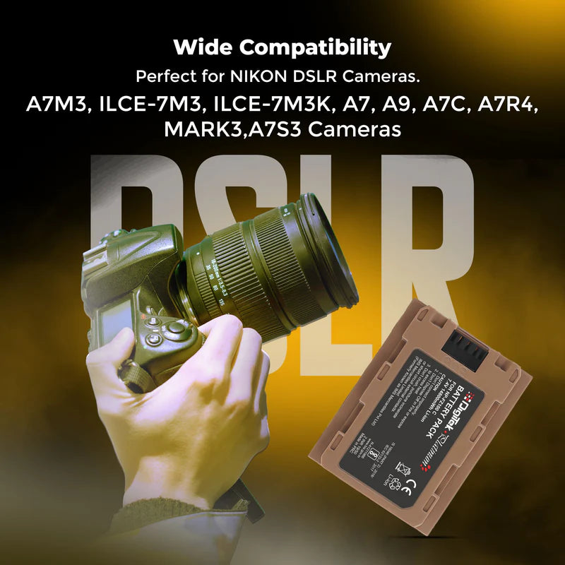 Digitek NP-FZ100C Combo 14800mWh Li-ion Battery for Sony Alpha Mirrorless Cameras