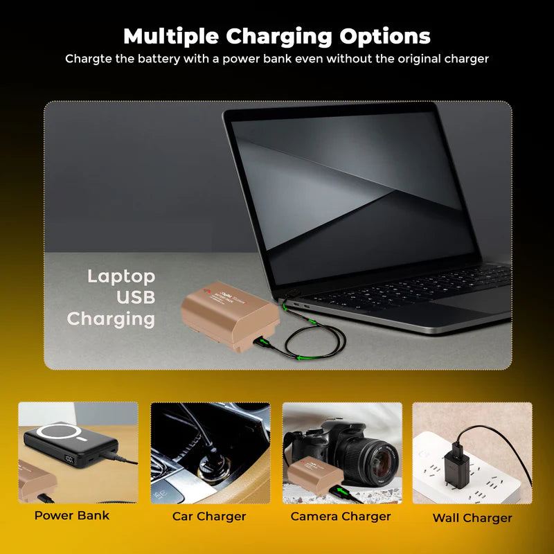 Digitek NP-FZ100C Combo 14800mWh Li-ion Battery for Sony Alpha Mirrorless Cameras